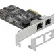 DELOCK κάρτα επέκτασης PCIe x2 σε 2x RJ45 89530, 2.5 Gbps, low profile
