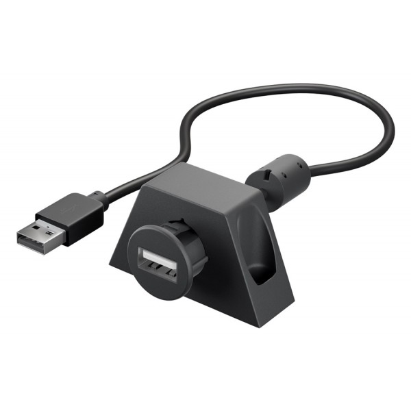 GOOBAY καλώδιο USB 2.0 σε USB (F) 93351, με bracket, copper, 2m, μαύρο - USB