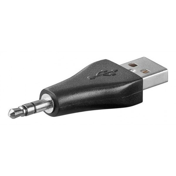 GOOBAY αντάπτορας USB σε 3.5mm jack 93981, 3pin, μαύρο - GOOBAY
