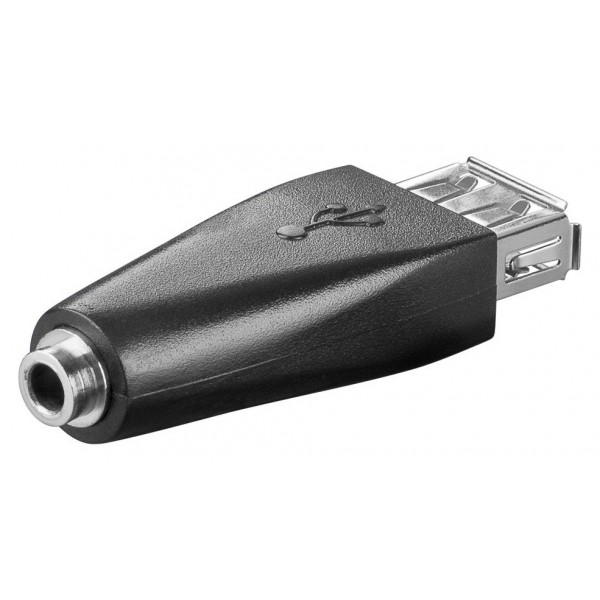 GOOBAY αντάπτορας USB θηλυκό σε 3.5mm θηλυκό 93982, μαύρο - GOOBAY
