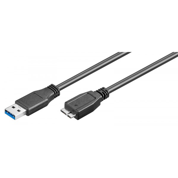 GOOBAY καλώδιο USB 3.0 σε micro Τype B 95027, 5 Gbps, 3m, μαύρο - USB
