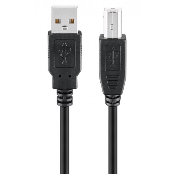 GOOBAY καλώδιο USB σε USB Type B 95129, 0.25m, 480Mbps, μαύρο - GOOBAY