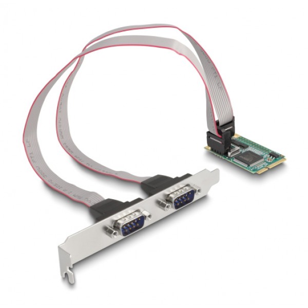 DELOCK κάρτα επέκτασης mini PCIe σε 2x RS-232 95273 - Κάρτες Επέκτασης PCI κ.α