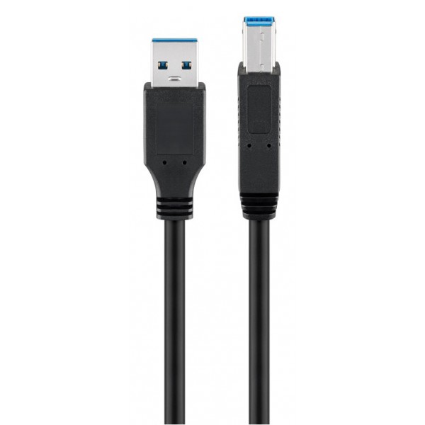 GOOBAY καλώδιο USB 3.0 SuperSpeed σε USB Type B 96119, 5m, μαύρο - USB