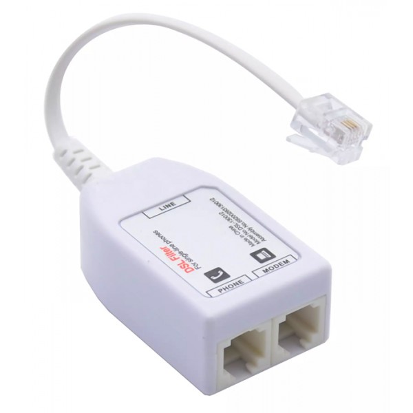 POWERTECH VDSL Splitter με φίλτρο ADSL-06, RJ11, λευκό - Powertech