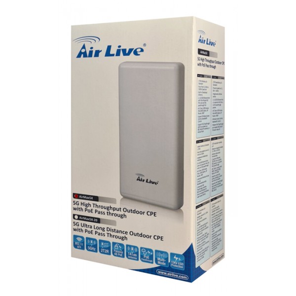 AIRLIVE wireless outdoor AP/Bridge/CPE AIRMAX5X, 5GHz, 2x PoE ports