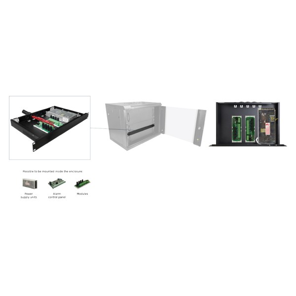 PULSAR σταθερό ράφι για rack ARAD1S, 1U, 395x270mm