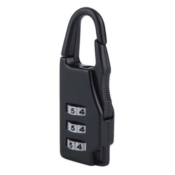 Λουκέτο ασφαλείας συνδυασμού ARHU-LOCK, με γάντζο, μεταλλικό, μαύρο - UNBRANDED