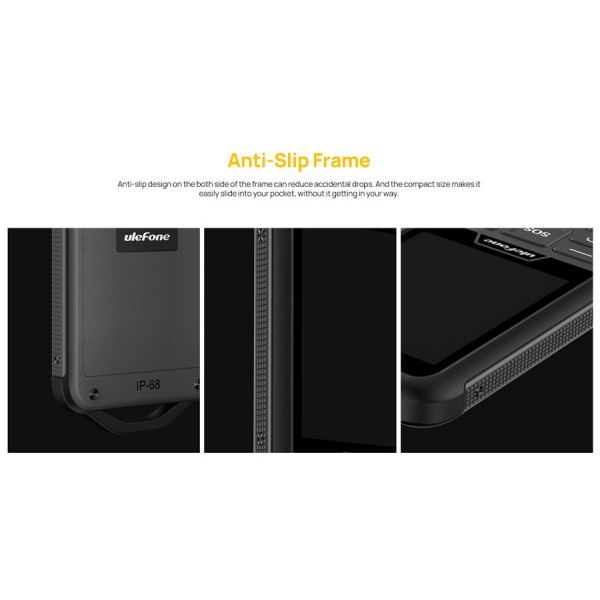 ULEFONE κινητό τηλέφωνο Armor Mini 2, IP68, 2.4", Dual SIM, μαύρο
