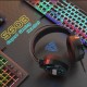 AULA gaming headset Mountain S603, RGB, 2x 3.5mm, 50mm, μαύρο