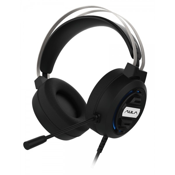 AULA gaming headset Mountain S603, RGB, 2x 3.5mm, 50mm, μαύρο