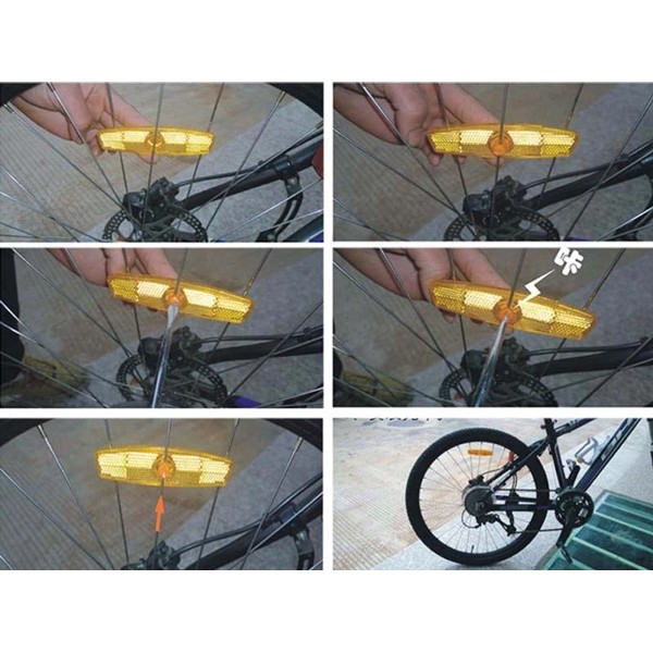 Ανακλαστικό για ζάντες ποδηλάτου BIKE-0032, πορτοκαλί, 2τμχ - UNBRANDED
