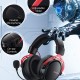 MPOW gaming headset Air 2.4GHz, wireless & wired, mic, μαύρο-κόκκινο
