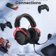 MPOW gaming headset Air 2.4GHz, wireless & wired, mic, μαύρο-κόκκινο
