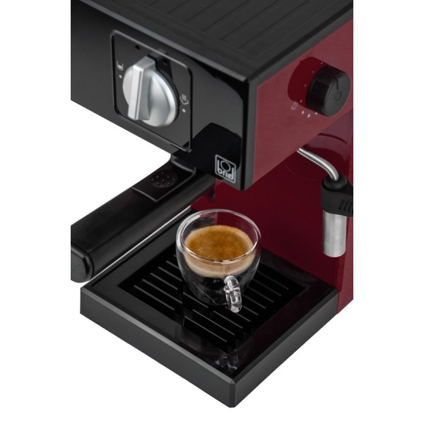 BRIEL μηχανή espresso A1, 1000W, 20 bar, μπορντό - BRIEL