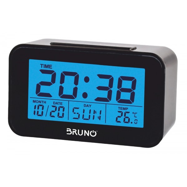 BRUNO ξυπνητήρι BRN-0130 με μέτρηση θερμοκρασίας, °C & °F, μαύρο - Οικιακές Συσκευές