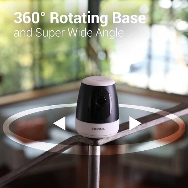 BOSMA ασύρματο σύστημα συναγερμού XC με κάμερα, Pan 360°, 1080p, WiFi - BOSMA