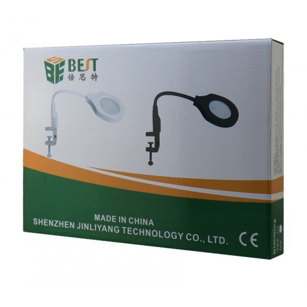 BEST Μεγεθυντικός Φακός BST-9145T, με λάμπα LED, ρυθμιζόμενος, Μαύρος