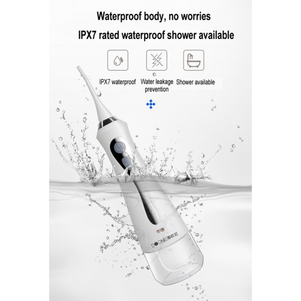 DIONE συσκευή καθαρισμού δοντιών C9, με 3 επίπεδα πίεσης, 230ml, λευκή