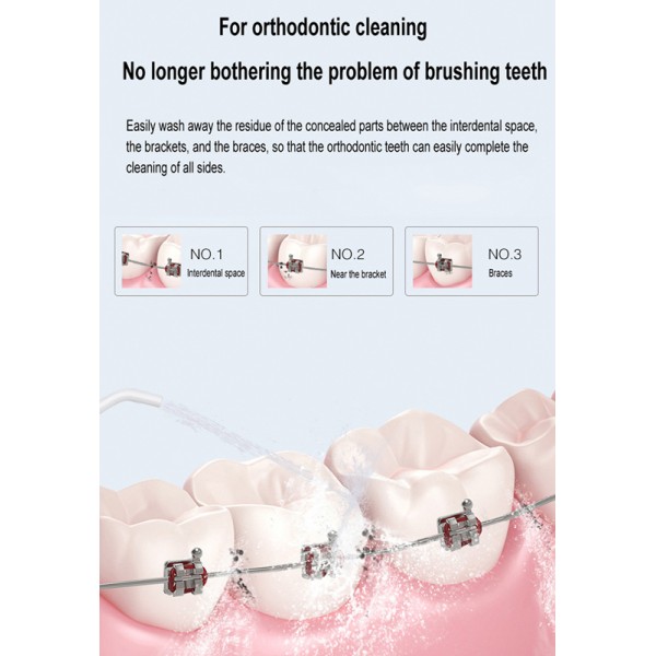DIONE συσκευή καθαρισμού δοντιών C9, με 3 επίπεδα πίεσης, 230ml, λευκή