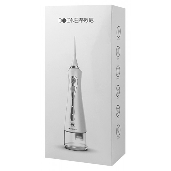 DIONE συσκευή καθαρισμού δοντιών C9, με 3 επίπεδα πίεσης, 230ml, λευκή