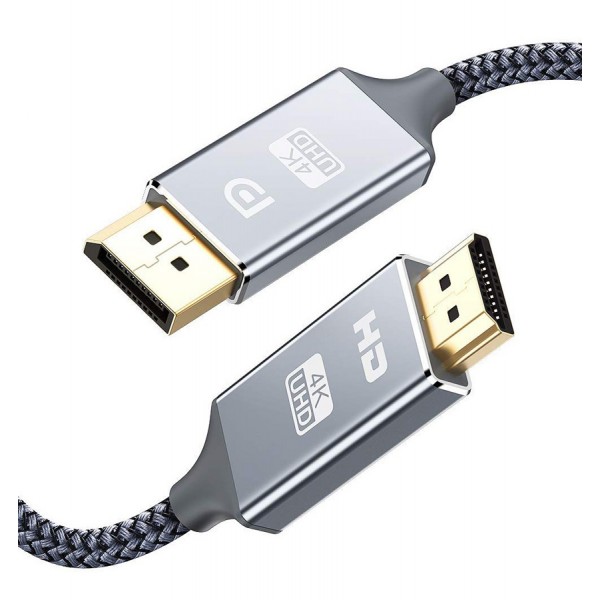 POWERTECH καλώδιο DisplayPort (M) σε HDMI(M), 4K, PS8402A, copper, 1m - Εικόνα