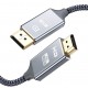 POWERTECH καλώδιο DisplayPort σε HDMI CAB-DP031, 4K, copper, 2m, γκρι