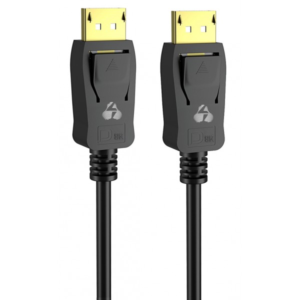 POWERTECH καλώδιο DisplayPort 1.4V CAB-DP051, copper, 8K/60Hz, 3m, μαύρο - Εικόνα