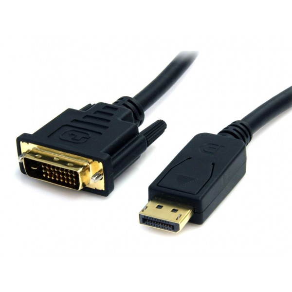 POWERTECH καλώδιο DisplayPort σε DVI CAB-DVI006, 2560x1600DPI, 1m, μαύρο - Εικόνα