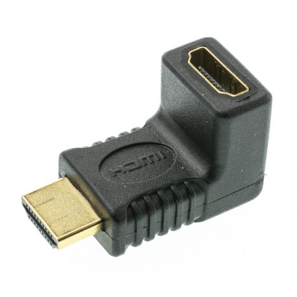 POWERTECH αντάπτορας HDMI CAB-H035, γωνιακός 90°, μαύρος - Powertech