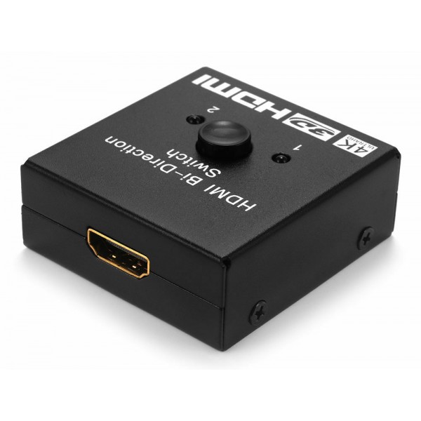 POWERTECH HDMI Bi-Direction switch 2 σε 1, 4K x 2K & 3D, μαύρο - KVM - Splitter - Switch