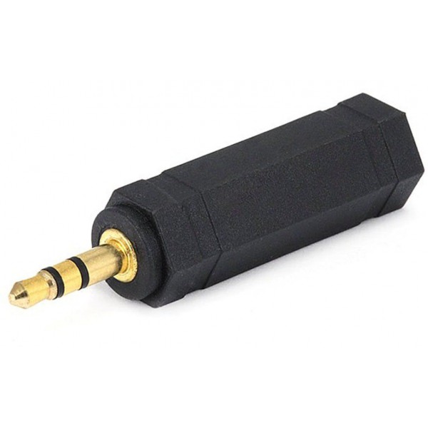 POWERTECH αντάπτορας stereo 3.5mm σε 6.35mm CAB-J020, μαύρος, 5τμχ - Powertech