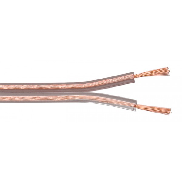 POWERTECH καλώδιο ήχου 2x 0.50mm² CAB-SP017, Copper, 10m, διάφανο - Powertech