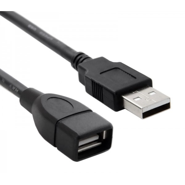 POWERTECH καλώδιο USB αρσενικό σε θηλυκό CAB-U011, copper, 1.5m, μαύρο - USB