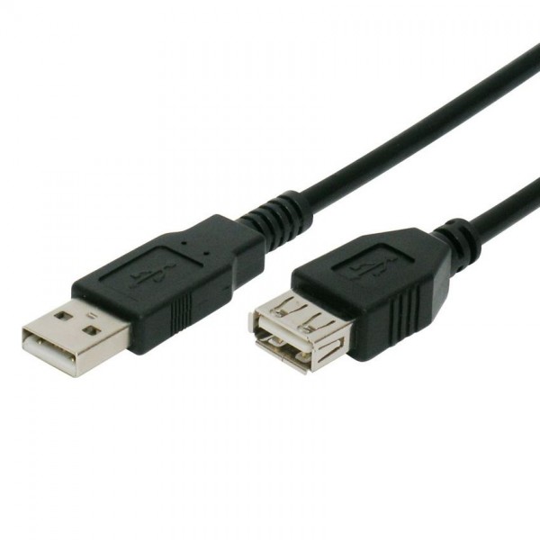 POWERTECH καλώδιο USB 2.0 αρσενικό σε θηλυκό CAB-U012, copper, 3m, μαύρο - Powertech