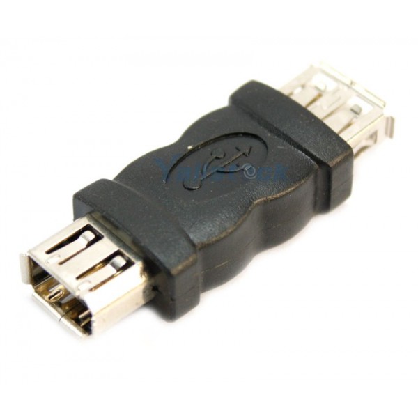 POWERTECH αντάπτορας USB θηλυκό σε θηλυκό CAB-U019, μαύρος - USB