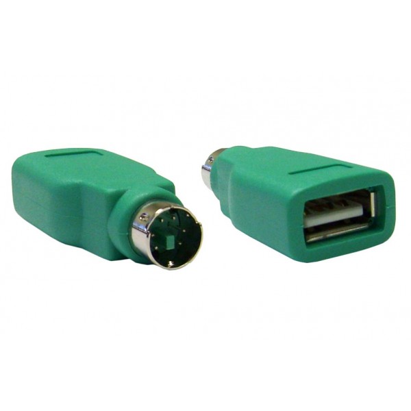 POWERTECH αντάπτορας USB 2.0 θηλυκό σε PS2 αρσενικό CAB-U021, πράσινος - Powertech