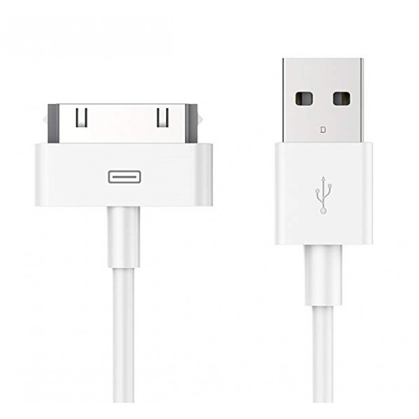 POWERTECH Καλώδιο USB 2.0 σε iPad & iPhone 4/4S CAB-U024, λευκό, 1m - Powertech