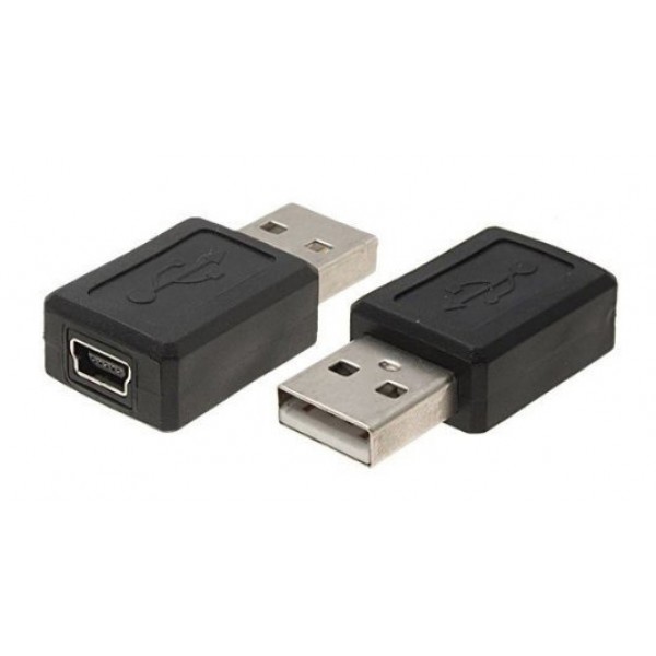 POWERTECH αντάπτορας USB σε USB Mini θηλυκό CAB-U111, μαύρος - Powertech
