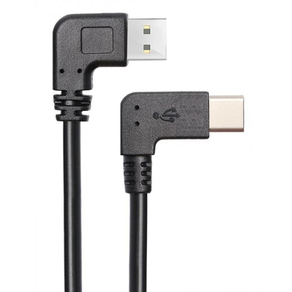POWERTECH Καλώδιο USB σε USB Type-C CAB-U134, 90°, Dual Easy USB, 0.5m - Powertech