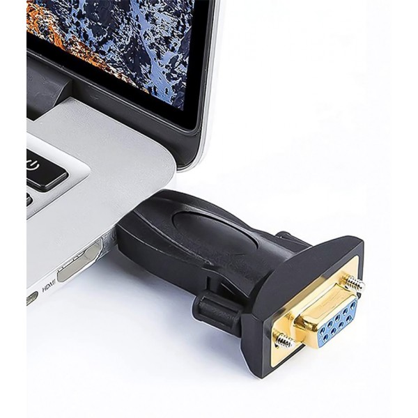 POWERTECH αντάπτορας USB 2.0 σε RS232 CAB-U152, PL2303TA, μαύρος - USB