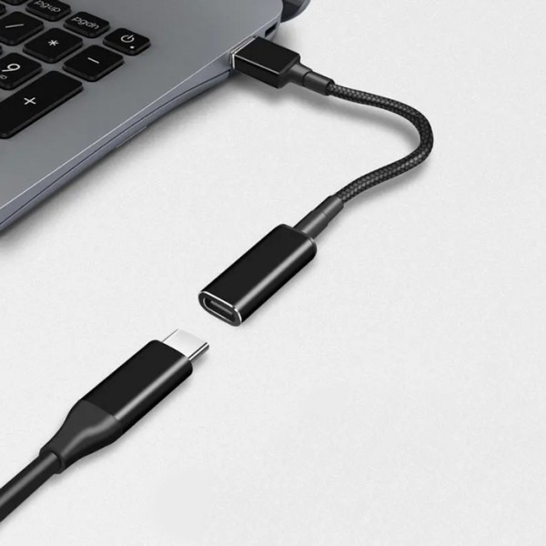 POWERTECH καλώδιο τροφοδοσίας CAB-UC077, USB-C σε slim tip Lenovo, μαύρο - Φορτιστές Laptop