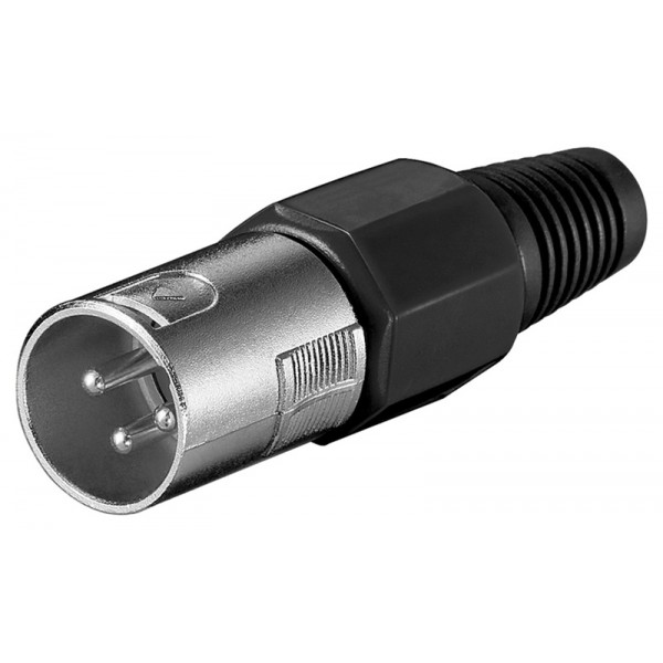 POWERTECH βύσμα μικρόφωνου XLR CAB-V034, 3 Pin, μαύρο - Powertech
