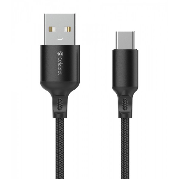 CELEBRAT καλώδιο USB-C σε USB CB-32, 3A, 1m, μαύρο - CELEBRAT