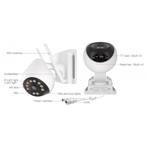 VSTARCAM smart IP κάμερα CS69, IP66, 3MP, WiFi, PTZ, Onvif - VSTARCAM