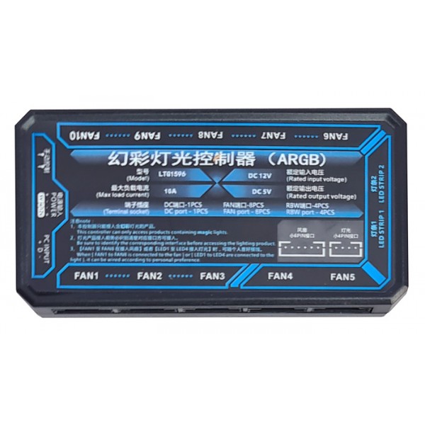 ORICO RGB fan controller CSF-KZ με ασύρματο χειριστήριο, 10 connectors