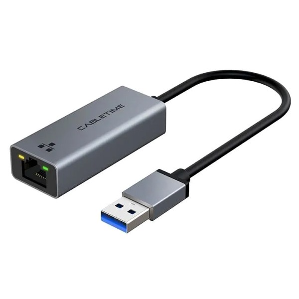 CABLETIME αντάπτορας USB σε RJ45 CT-AML1000, 1000Mbps, γκρι - Σύγκριση Προϊόντων