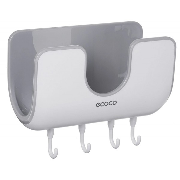 ECOCO βάση τοίχου για κουζίνα E1813, 20 x 9.5 x 12.5cm, λευκή-γκρι - Οργάνωση Χώρου