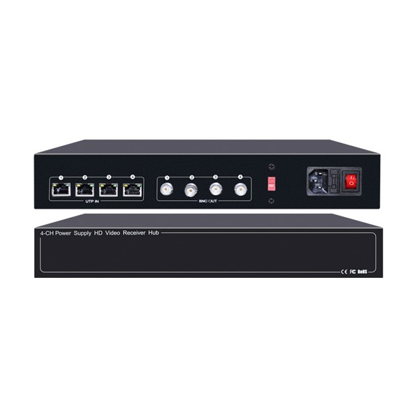 FOLKSAFE video and power receiver hub FS-HD4604VPS12, 4 channel - FOLKSAFE