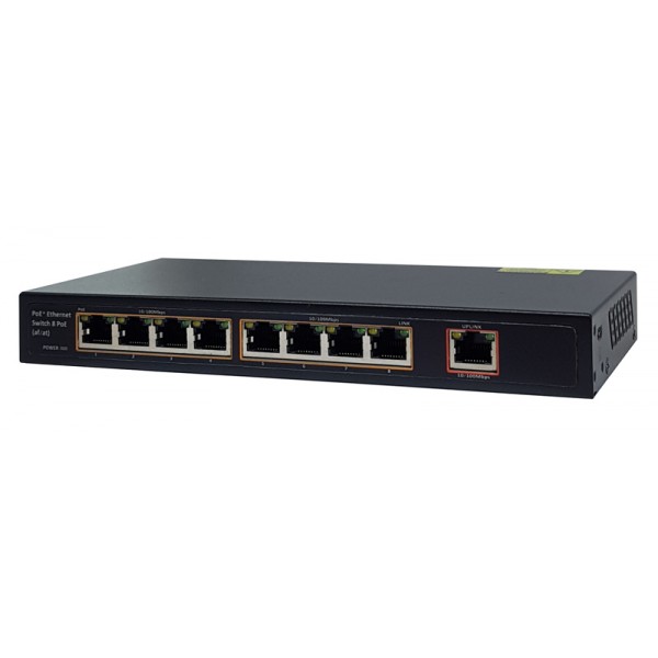 FOLKSAFE PoE Ethernet Switch FS-S1008EP-E, 8 Ports 10/100Mbps - FOLKSAFE